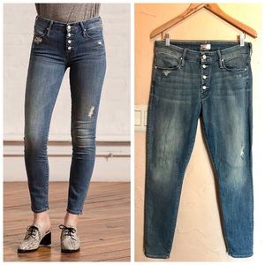 Mother Denim 💙 Skinny Distressed Pixie Jeans 30
